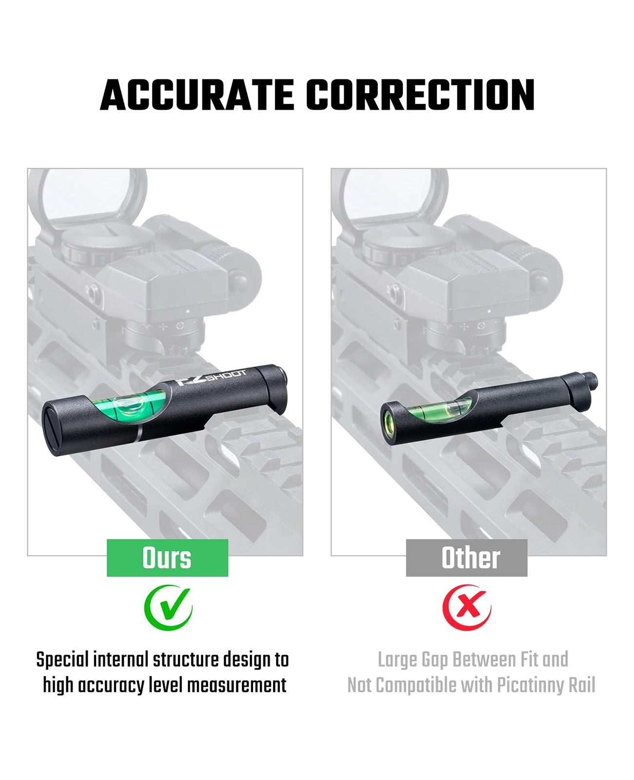 Scope Leveling Rails EZshoot Scope Leveling Kit for Picatinny Rail Mount