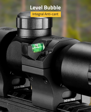 EZshoot Precision High Profile Scope Mount, level bubble integral anti-cant Medium