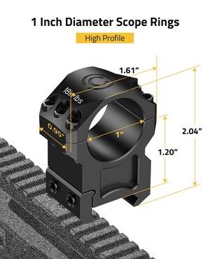 EZshoot Precision Scope Rings, diameter scope rings high profile 1inch x 1.20inch