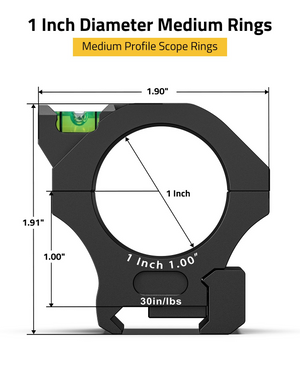 EZshoot Precision High Profile Scope Mount, medium profile scope rings