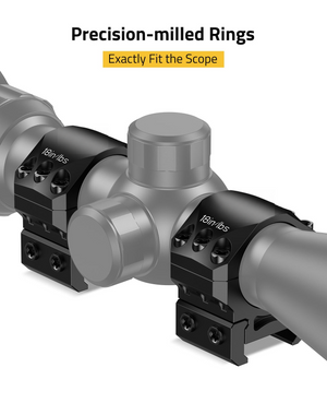 EZshoot Precision Scope Rings, precision-milled rings exactly fit the scope 1inch x 0.87inch