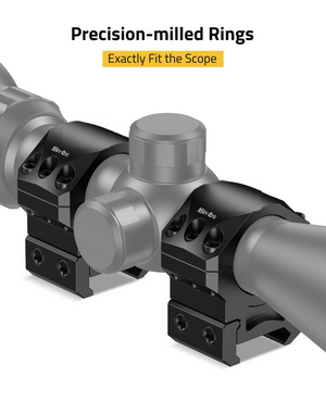 EZshoot Precision Scope Rings, precision-milled rings exactly fit the scope 1inch x 1.00inch