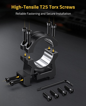 EZshoot Scope Rings, reliable fastening and secure installation High