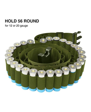 EZshoot Shotgun Shell Bandolier for 12 or 20 Gauge Hold 56 Shells