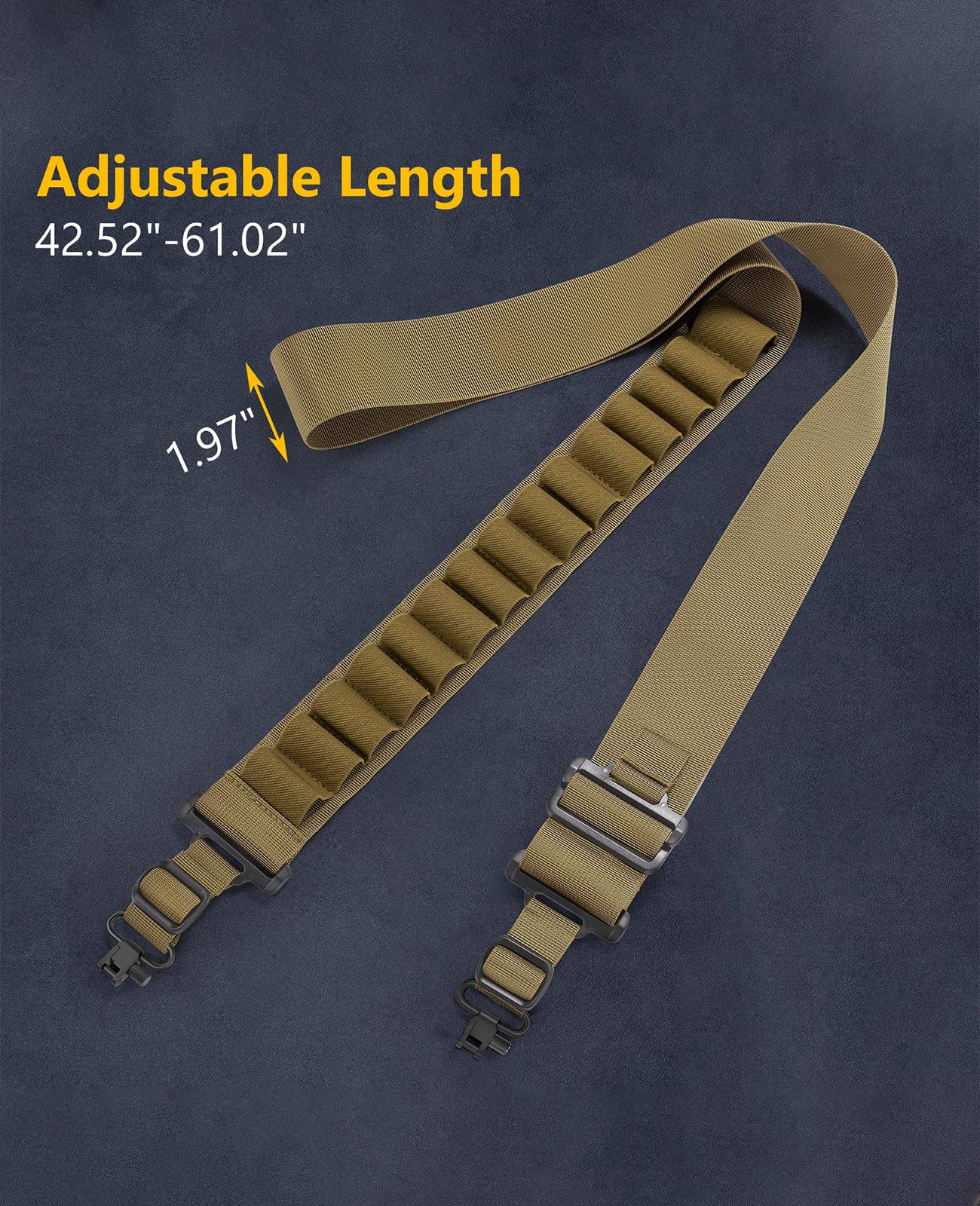 EZshoot Shotgun Sling with Shell Holder Holds 15 Shells for 12 Gauge for Outdoors