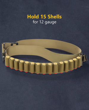 EZshoot Shotgun Sling with Shell Holder Holds 15 Shells for 12 Gauge for Outdoors