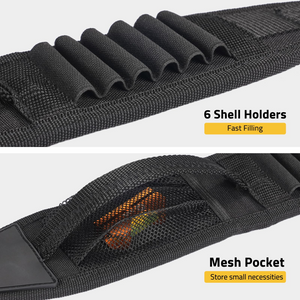 EZshoot Rifle Sling, fast filling mesh pocket in black