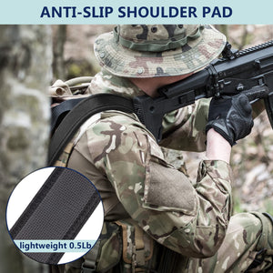 EZshoot swivel fits slings, anti-slip shoulder pad