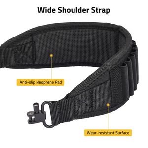 EZshoot shoulder pad, anti-slip neoprene pad wear-resistant surface in black