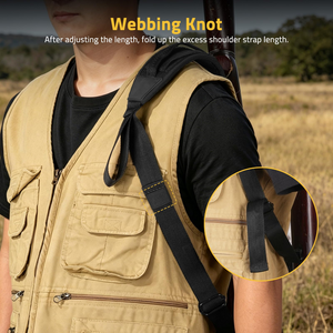 EZshoot excess sling, webbingknot in black
