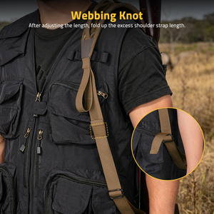 EZshoot excess sling, webbingknot in khaki