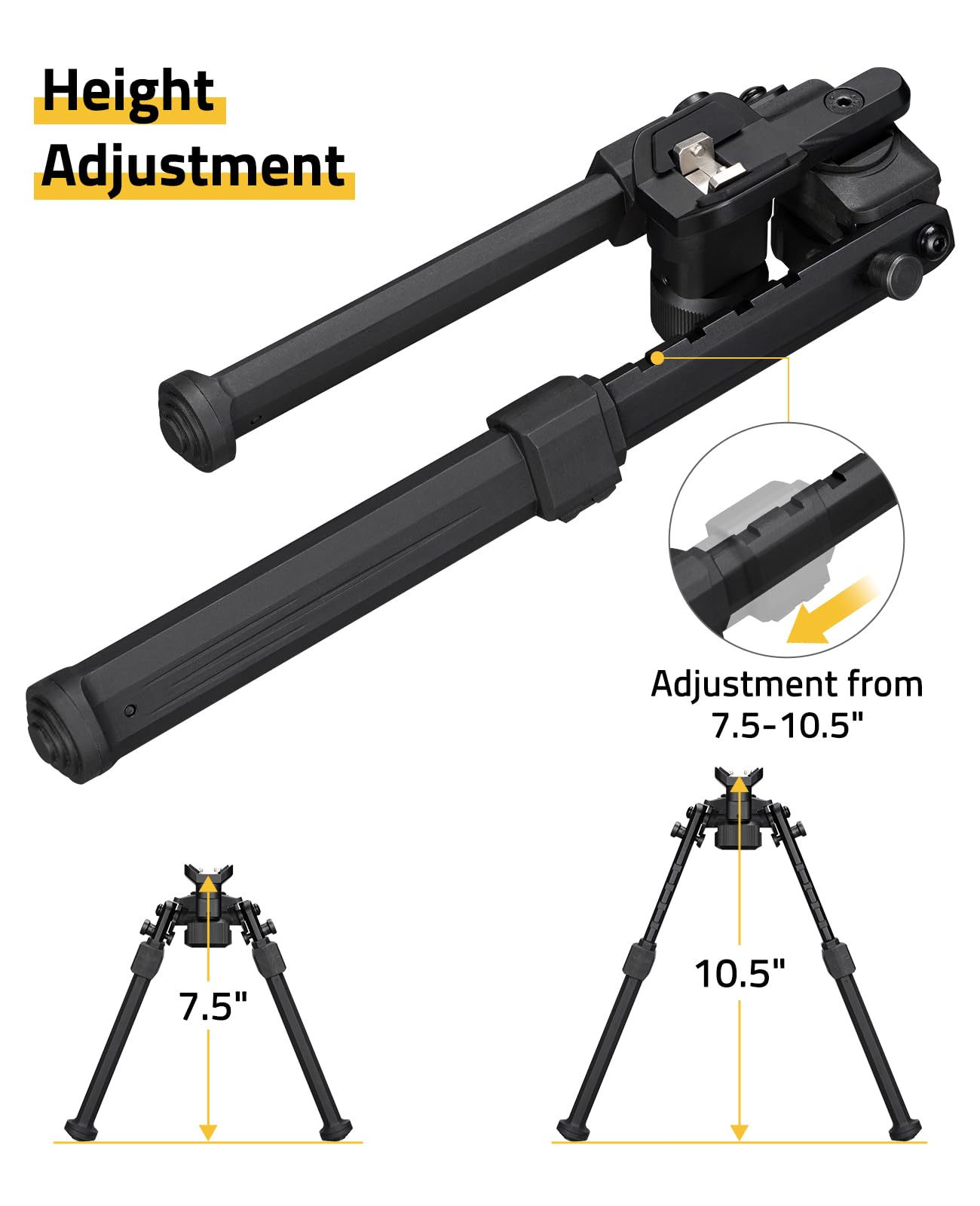 EZshoot Sling Stud Bipod Tilting Sling Swivel Bipod Lightweight High-Strength