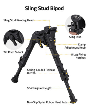Product Structure of EZshoot Stable Sling Stud Bipod for AR-15