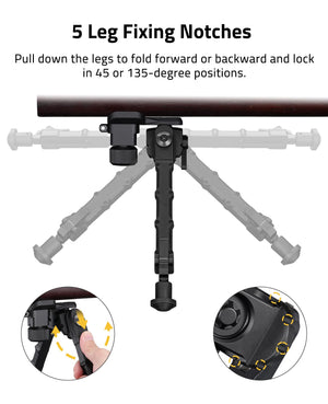 EZshoot Stable and Sturdy Bipod with 5 Leg Fixing Notches
