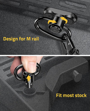 2 Pack Anti-Rotation Sling Swivel Compatible with M-Rail