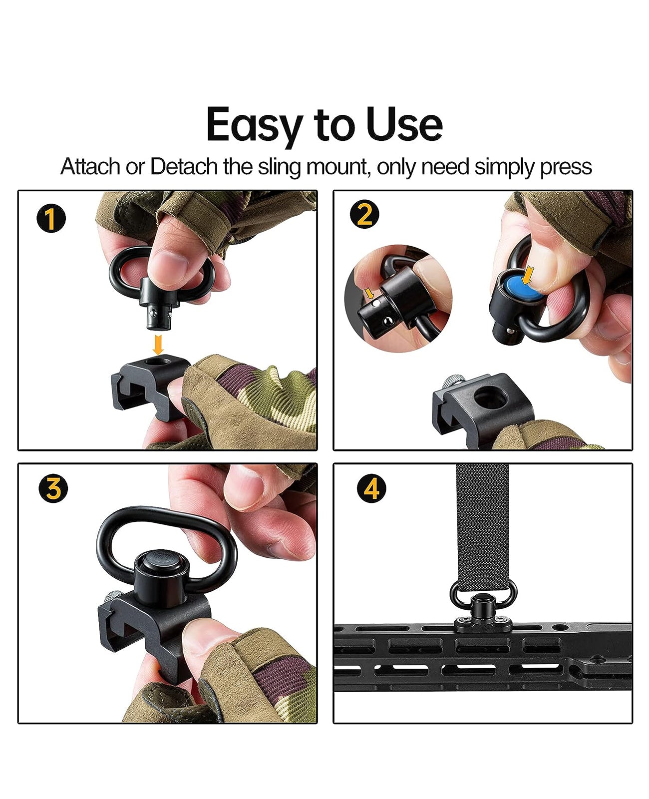 Easy to use sling swivels