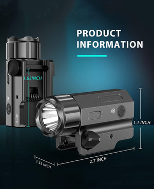 The size details of 250 lumens tactical flashlight