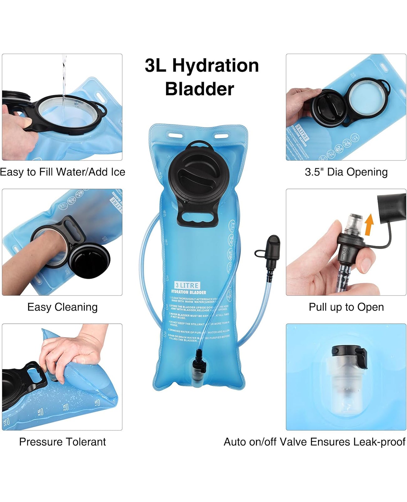 EZshoot Tactical Hydration Backpack with 3L Water Bladder