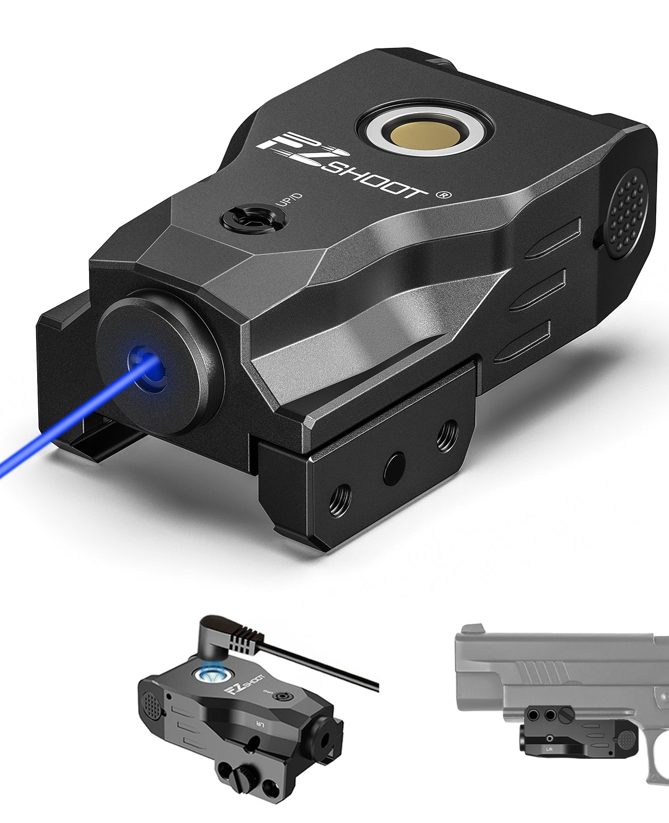 EZshoot Tactical Laser Sight Blue Gun Laser with Picatinny Rail