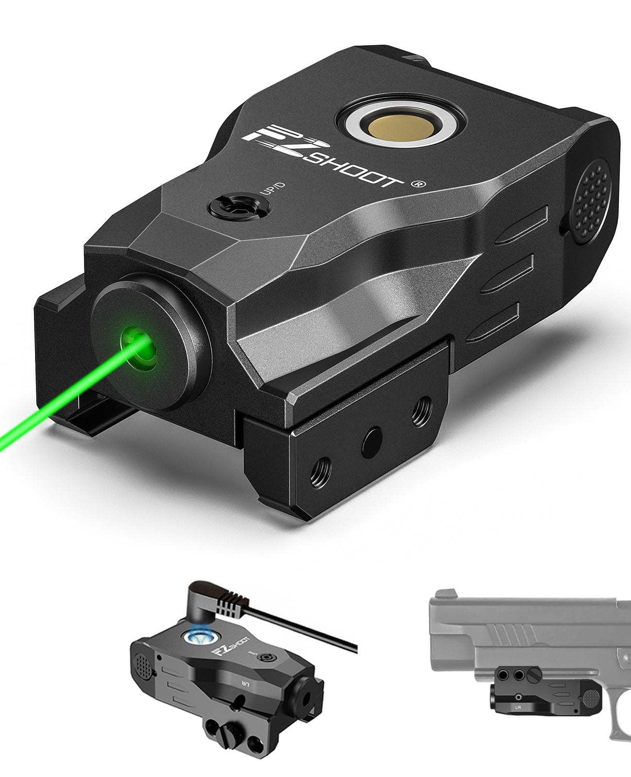 EZshoot Tactical Laser Sight Green Gun Laser with Picatinny Rail