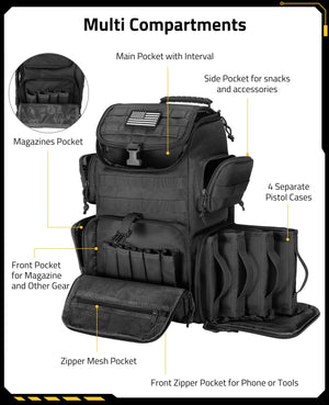 EZshoot Range Backpack Large Assault Pack Rucksack