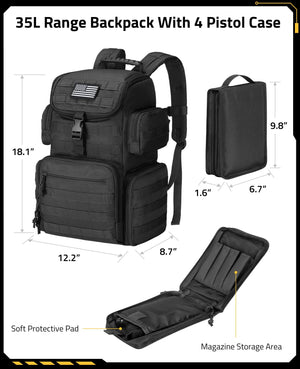 EZshoot Range Backpack Large Assault Pack Rucksack