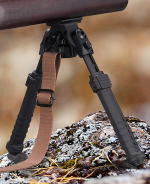 EZshoot Best Bipod for AR-15 Rifle Compatible with Sling Swivel Stud