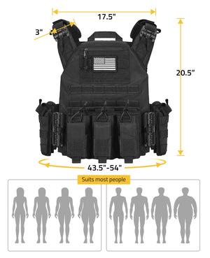 EZshoot Tactical Vest with Quick Release, Adjustable Size, Breathable Outdoor