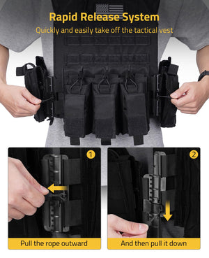 EZshoot Tactical Vest with Quick Release, Adjustable Size, Breathable Outdoor