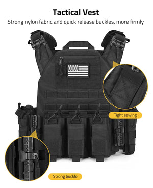 EZshoot Tactical Vest with Quick Release, Adjustable Size, Breathable Outdoor