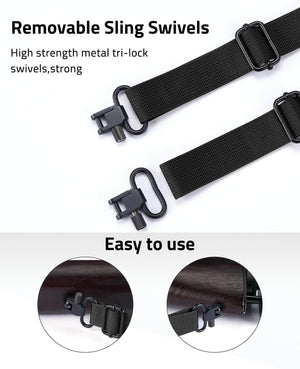 EZshoot Two Point Sling Rifle Sling with Wide Neoprene Padded for Outdoors