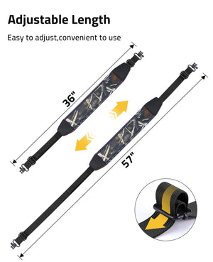 EZshoot Two Point Sling Rifle Sling with Wide Neoprene Padded for Outdoors