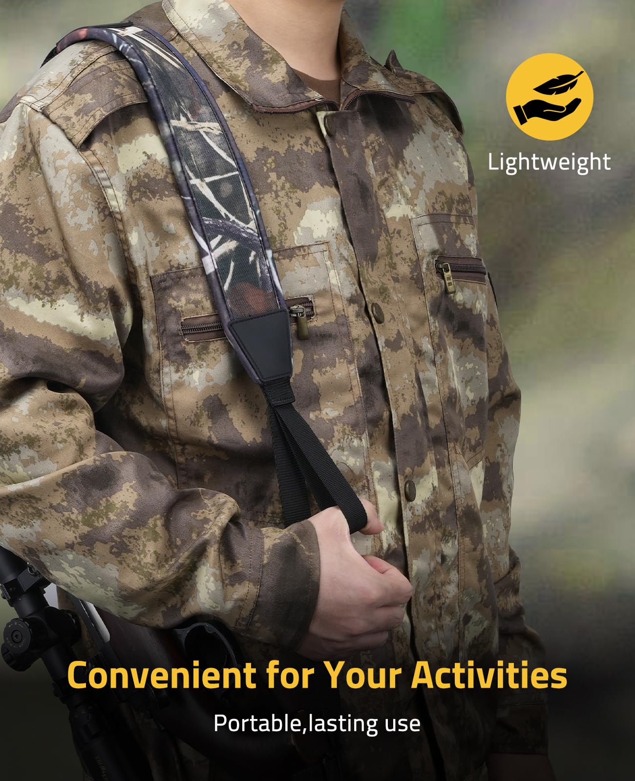 EZshoot Two Point Sling Rifle Sling with Wide Neoprene Padded for Outdoors