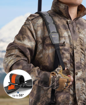 EZshoot Two Point Sling Shotgun Sling with Swivels for Outdoors Grey