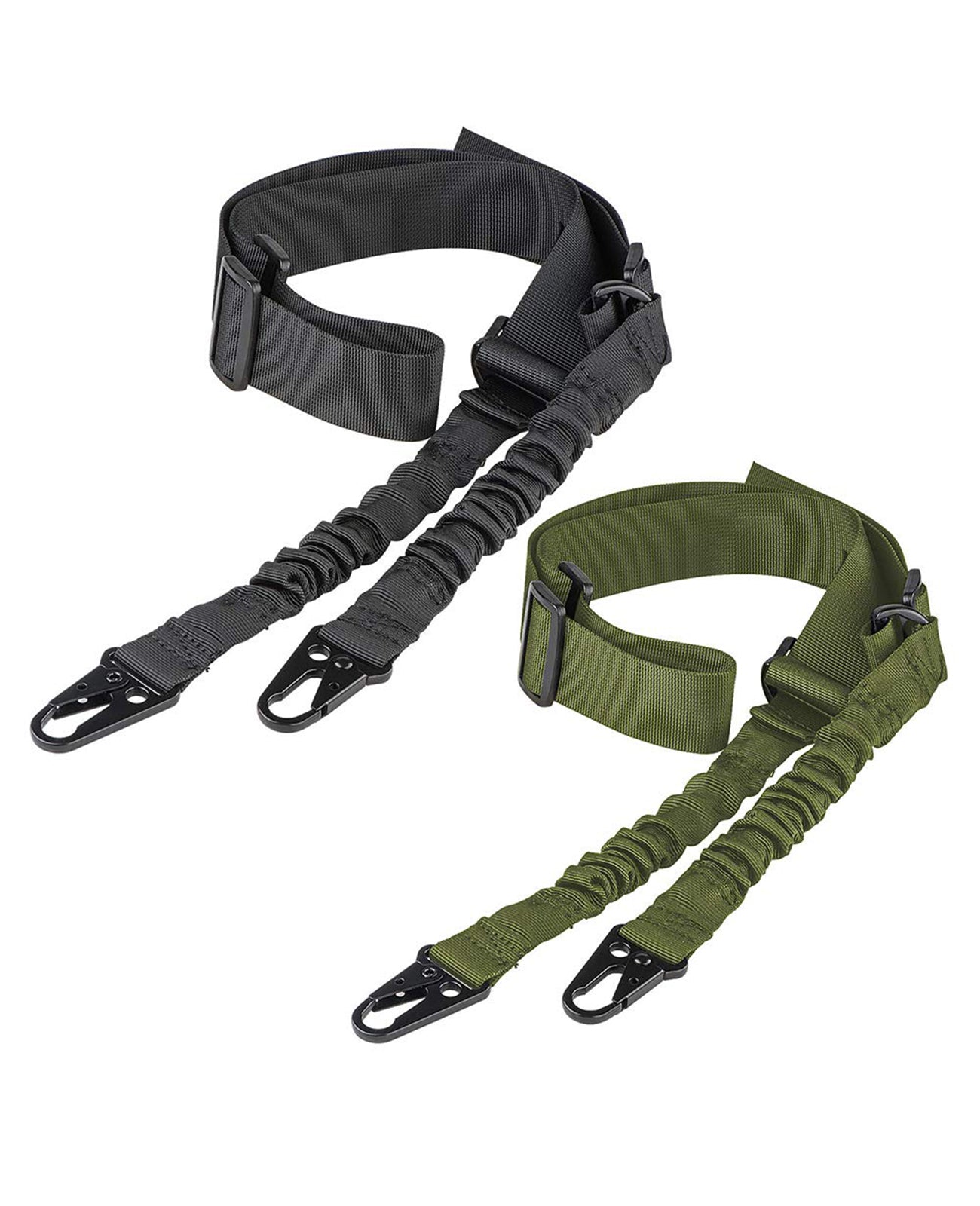 EZshoot Two Points Sling with Length Adjuster Metal Hook 2 Pack