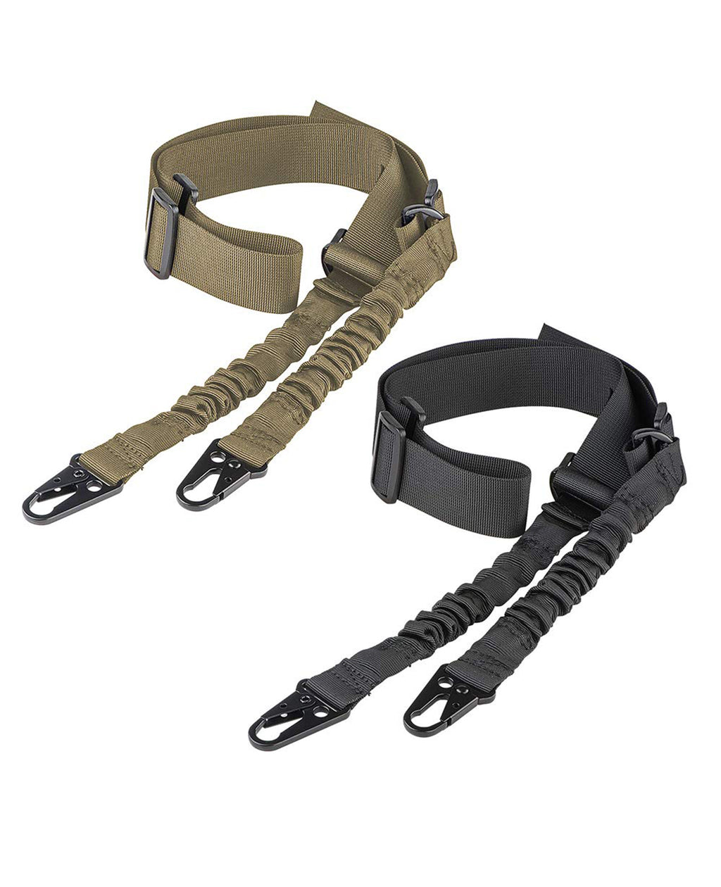 EZshoot Two Points Sling with Length Adjuster Metal Hook 2 Pack