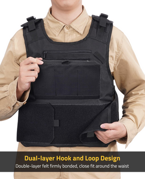 EZshoot sports vest, dual-layer hook and loop design