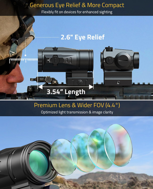 flexibly fit on devices for enhanced sighting – EZshoot Dot Magnifier