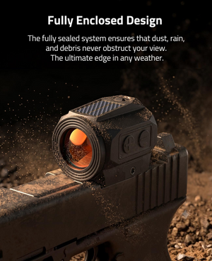 fully enclosed design – EZshoot Enclosed Solar Red Dot Sight 2 46MOA