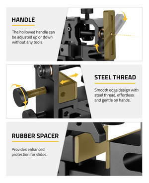 the hollowed handle can – EZshoot Universal Sight Tool