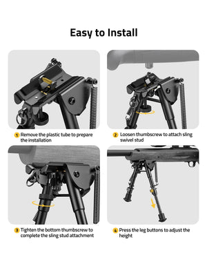 Easy to Install Bipod for Shooting Best Shooting Bipod for AR15 Rifles