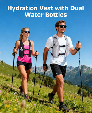 hydration vest with dual water bottles – EZshoot Run Vest