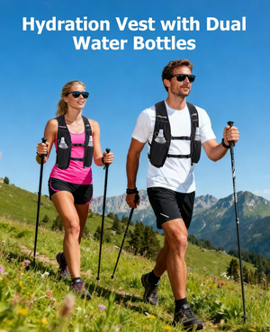 hydration vest with dual water bottles – EZshoot Running Vest