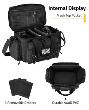 internal display mesh top pocket – EZshoot Carry Range Bag (black)