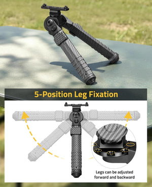 legs can be adjusted – EZshoot Carbon Fiber Bipod