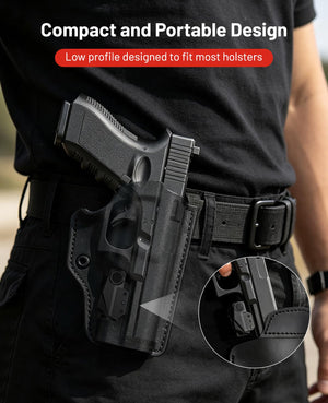 low profile designed to fit most holsters – EZshoot Pistol Laser