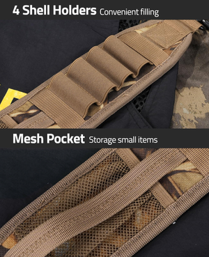 mesh pocket storage small items – EZshoot Shotgun Sling (khaki)