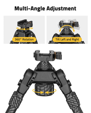 multi-angle adjustment – EZshoot Fiber Picatinny Bipod