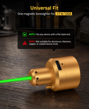 note:fits any devicewith a flat steel end – EZshoot Sight Laser (515nm Green laser)