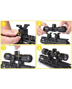 How to install the scope rings for picatinny rail rifle scope